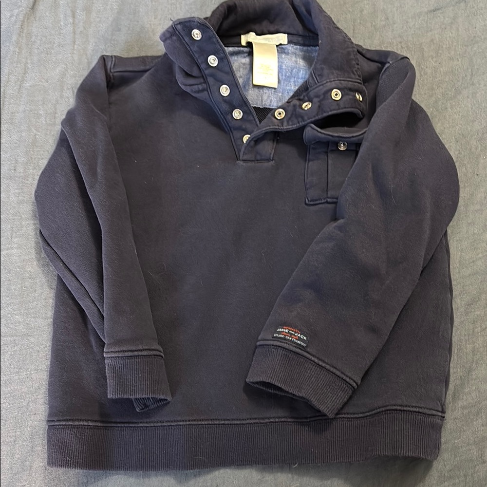 4T Janie and Jack Snap Navy Pullover